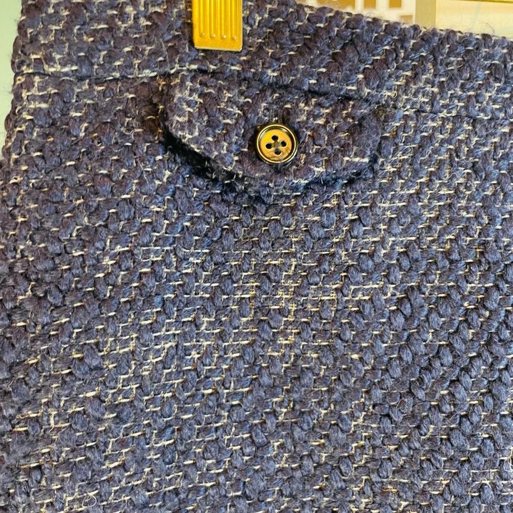 J. Crew pencil skirt, navy, good condition.